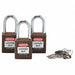 H1698 Lockout Padlock KA Brown 1-3/4 H PK3