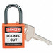 Lockout Padlock KD Orange 1-2/5 H PK6