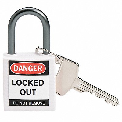 Lockout Padlock KD White 1-2/5 H PK6