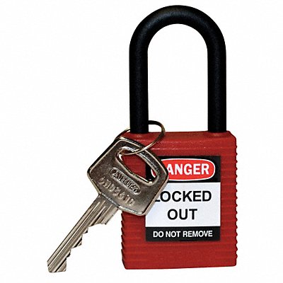 H1704 Lockout Padlock KD Red 1-3/4 H