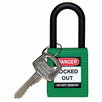 H1704 Lockout Padlock KD Green 1-3/4 H