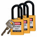 H1706 Lockout Padlock KA Yellow 1-3/4 H PK3