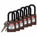 H1707 Lockout Padlock KA Brown 1-3/4 H PK6