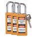 H1710 Lockout Padlock KA Orange 3 H PK3