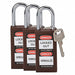 H1710 Lockout Padlock KA Brown 3 H PK3