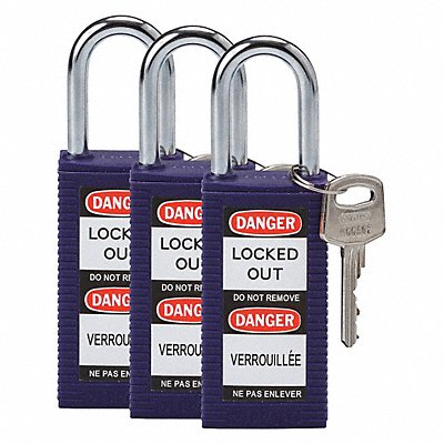 H1710 Lockout Padlock KA Purple 3 H PK3