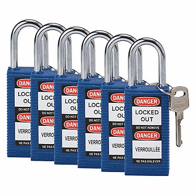 Lockout Padlock KA Blue 3 H PK6