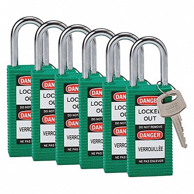 Lockout Padlock KA Green 3 H PK6