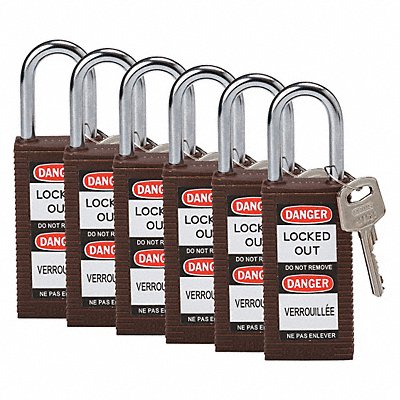 Lockout Padlock KA Brown 3 H PK6