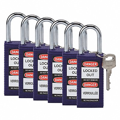 Lockout Padlock KA Purple 3 H PK6