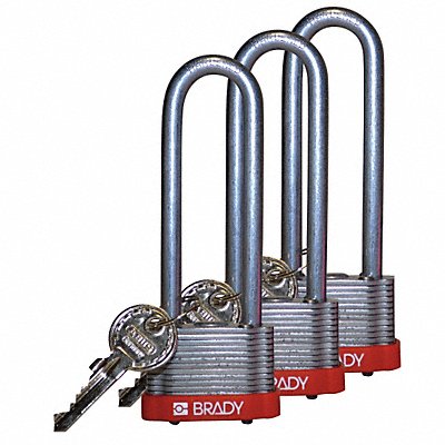 H1721 Keyed Padlock Alike 1-5/16 W PK3