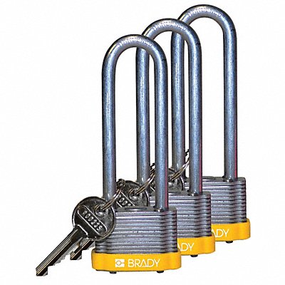 H1721 Keyed Padlock Alike 1-5/16 W PK3