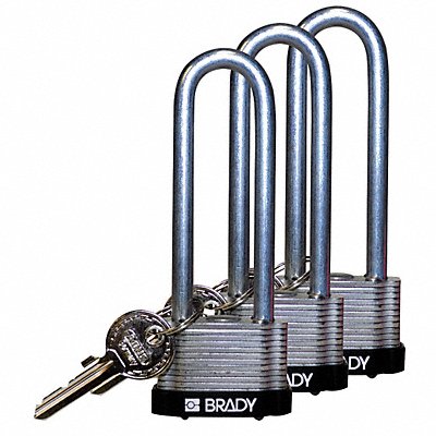 H1721 Keyed Padlock Alike 1-5/16 W PK3