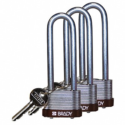 H1721 Keyed Padlock Alike 1-5/16 W PK3