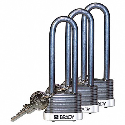 H1721 Keyed Padlock Alike 1-5/16 W PK3