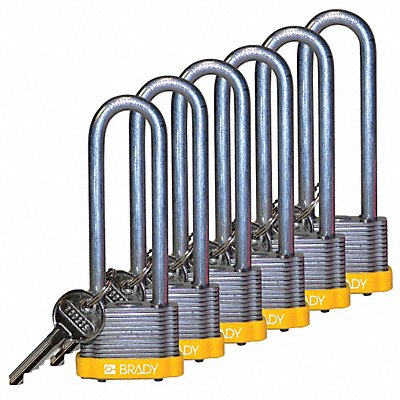 H1719 Keyed Padlock Alike 1-5/16 W PK6