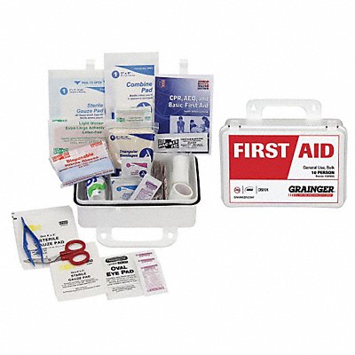 First Aid Kit Bulk White 142 Pcs 10 Ppl