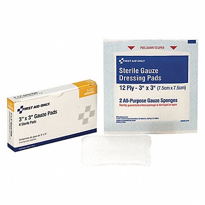 Gauze Pad Sterile White No Gauze PK4