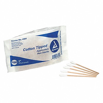 Cotton Tip Swab 3 PK100