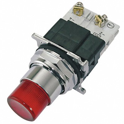 H4384 Illuminated Push Button 30mm 1NO/1NC Red