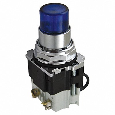 H4420 Pilot Light Press 24VAC Blue