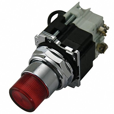 H4421 Pilot Light Press 120VAC Red