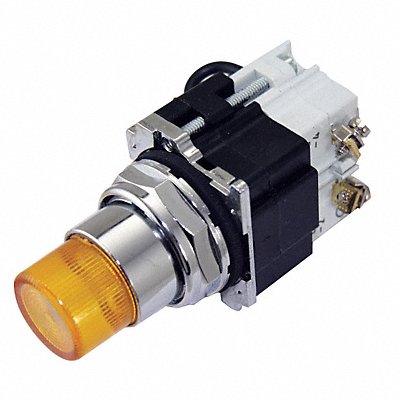 Pilot Light Press 24VAC Yellow