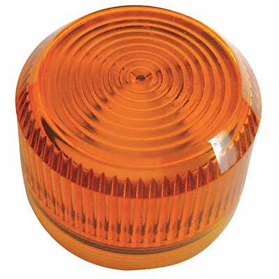 Pilot Light Lens 30mm Amber Plastic
