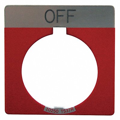 Legend Plate Square Off Red