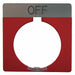 Legend Plate Square Off Red