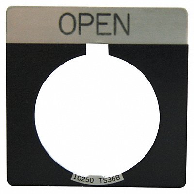 Legend Plate Square Open Black