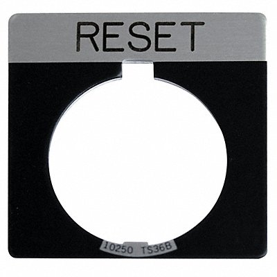 Legend Plate Square Reset Black