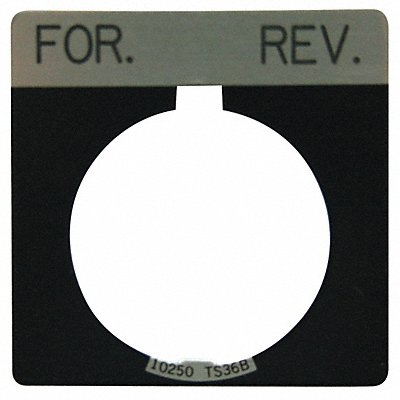 Legend Plate Square For Reverse Black