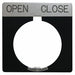 Legend Plate Square Open Close Black