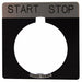Legend Plate Square Start Stop Black