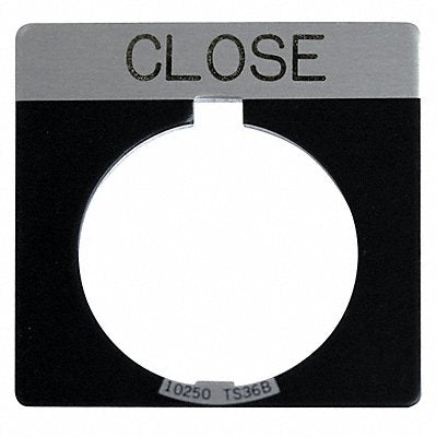 Legend Plate Square Close Black