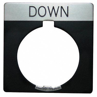 Legend Plate Square Down Black