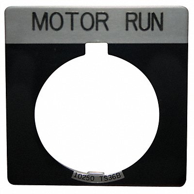 Legend Plate Square Motor Run Black