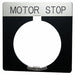 Legend Plate Square Motor Stop Black