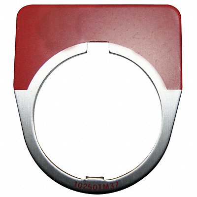 Blank Legend Plate Half Round Red