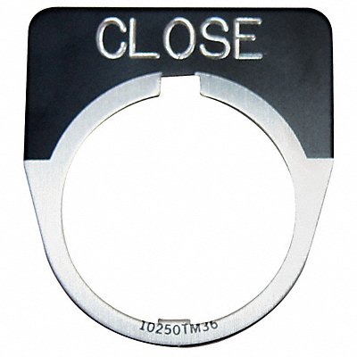 Legend Plate Half Round Close Black