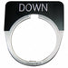 Legend Plate Half Round Down Black