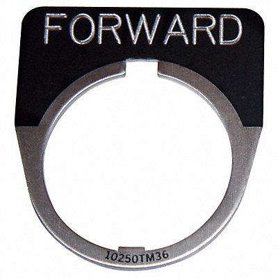 Legend Plate Half Round Forward Black