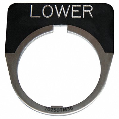 Legend Plate Half Round Lower Black