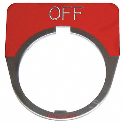 Legend Plate Half Round Off Red