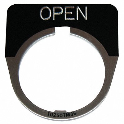 Legend Plate Half Round Open Black