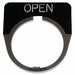 Legend Plate Half Round Open Black