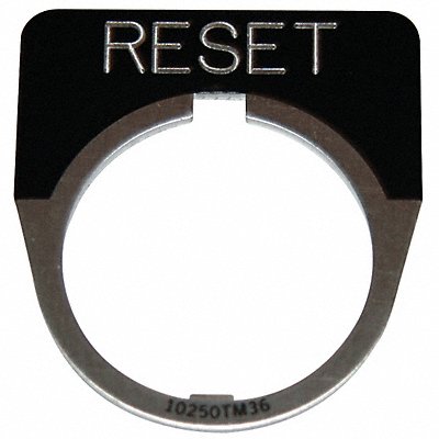 Legend Plate Half Round Reset Black