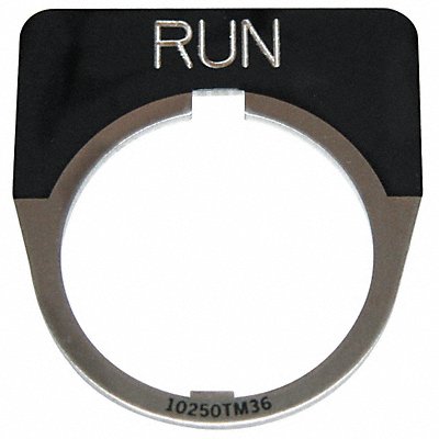 Legend Plate Half Round Run Black