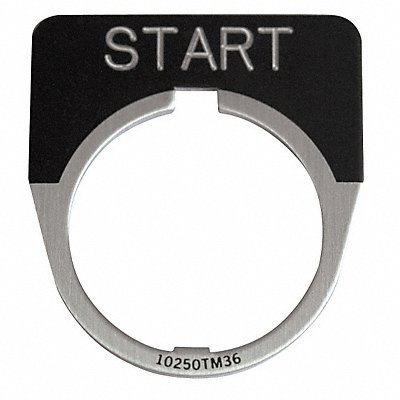 Legend Plate Half Round Start Black